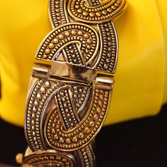 Two Tone Cuff Bracelet Watch - Picture 8 of 10